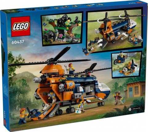 Klocki city 60437 helikopter badaczy dżungli w bazie