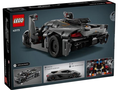 Klocki technic 42173 szary hipersamochód koenigsegg jesko absolut
