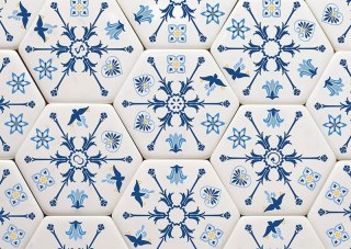 Gra honeycombs blue