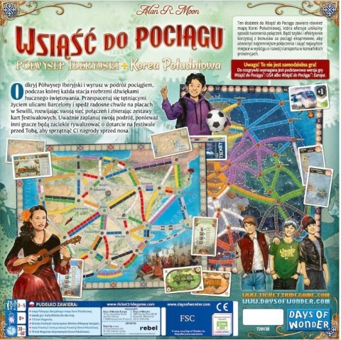 Gra wsiąść do pociągu: kolekcja map 8 - półwysep iberyjski i korea południowa