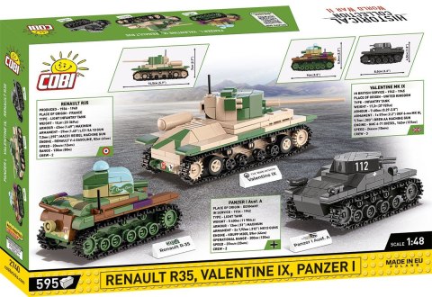 Klocki renault r35 - valentine ix - panzer i