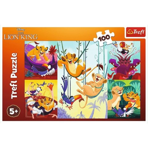 Puzzle 100 elementów dzielny król lew