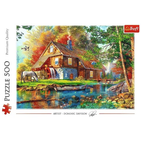 Puzzle 500 elementów chatka nad rzeką
