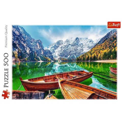 Puzzle 500 elementów jezioro braies włochy