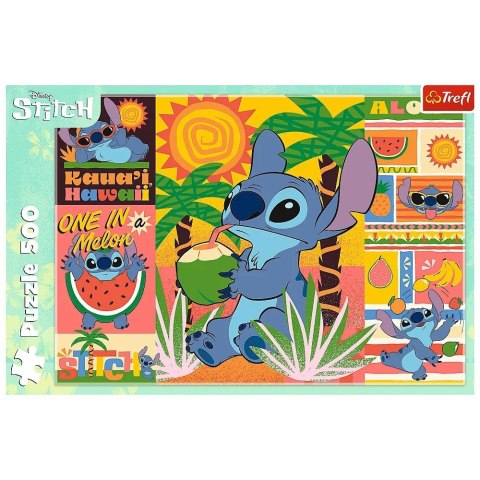 Puzzle 500 elementów wakacje ze stichem lilo i stitch