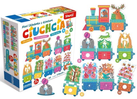 Puzzle maxi układanka z dziurkami ciuchcia