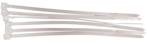 59230B Opaski zaciskowe 3,6x300 mm białe 100 sztuk, Mega