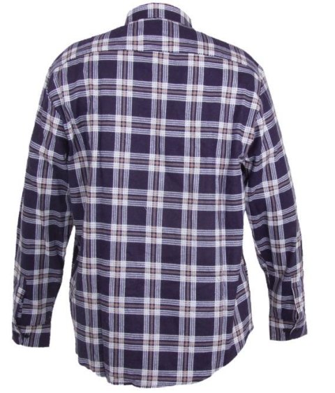 LPKF22XL Koszula flanelowa w kratę, granatowa, H:188-194, C:116-120, 2XL, LP