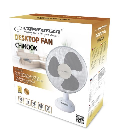EHF003WE Esperanza wentylator 12'' biurkowy chinook