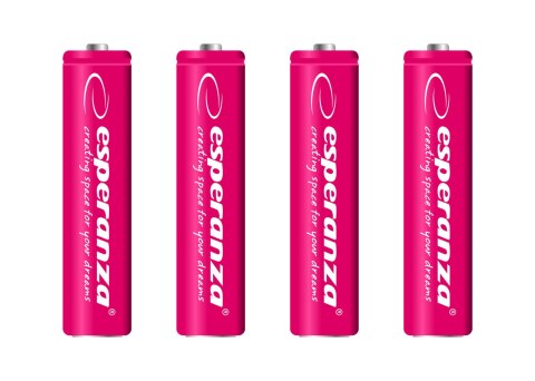 EZA102R Esperanza akumulatorki ni-mh aaa 1000mah 4szt. czerwone