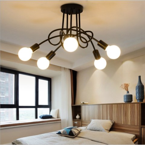 ZD74A Nowoczesna lampa żyrandol 5 czarny
