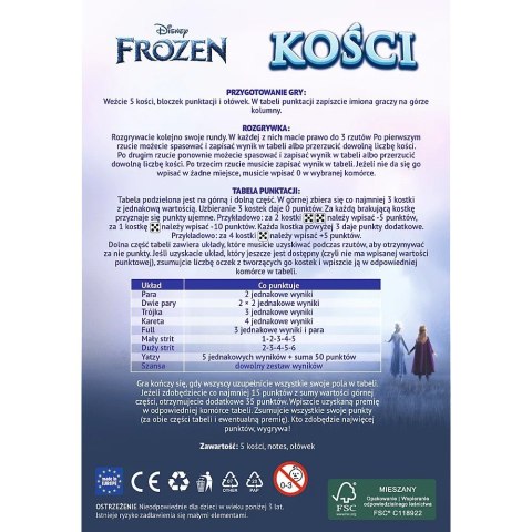 Gra podróżna kości kraina lodu frozen