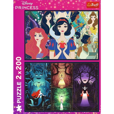 Puzzle 2x200 elementów czarujące księżniczki disney princess