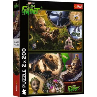 Puzzle 2x200 elementów ja jestem groot guardians marvel