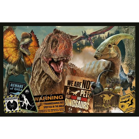 Puzzle 2x200 elementów prehistoryczny świat park jurajski
