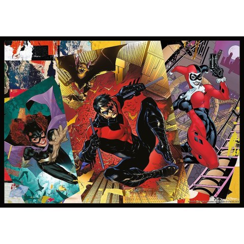 Puzzle 4x250 elementów batman w akcji