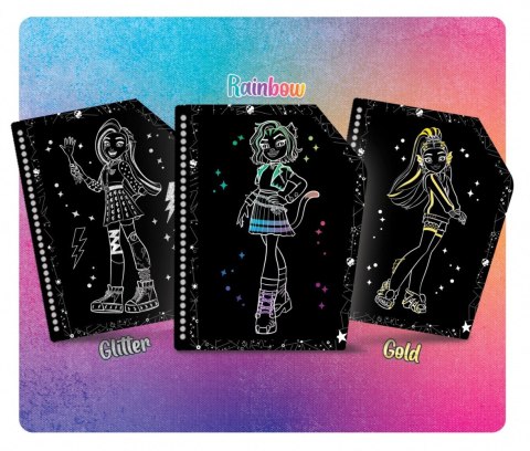 Zdrapywanka sketchbook scratch reveal monster high forever friends