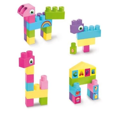 Klocki 26 elementów big blocks różowe