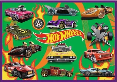 Puzzle 4x250 wyścigowe auta hot wheels
