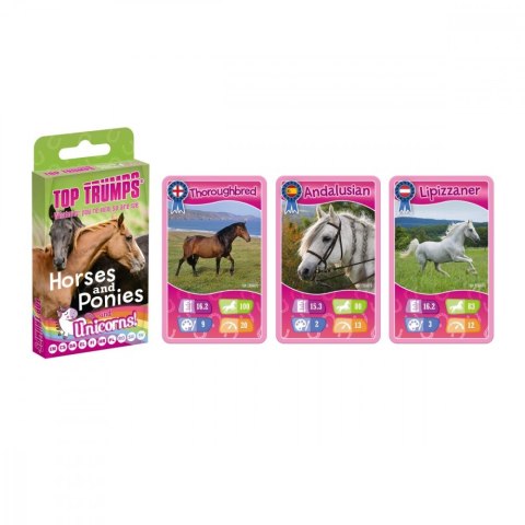 Gra karciana top trumps konie, kucyki i jednorożce