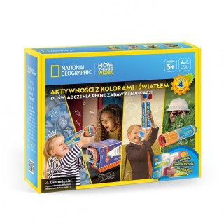 Puzzle 3d zestaw z kolorami i światłem