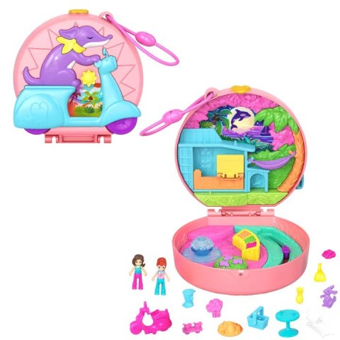 Figurki polly pocket zestaw kompaktowy, skuter pieska