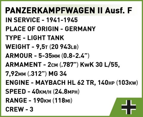 Klocki czołg panzerkampfwagen ii 813 klocków