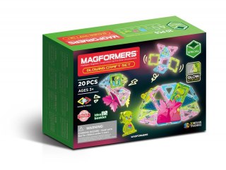 Klocki magnetyczne glowing craft 20 elementów
