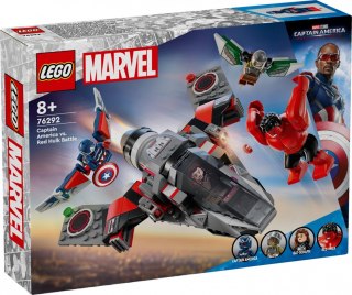 Klocki super heroes 76292 kapitan ameryka kontra czerwony hulk - bitwa