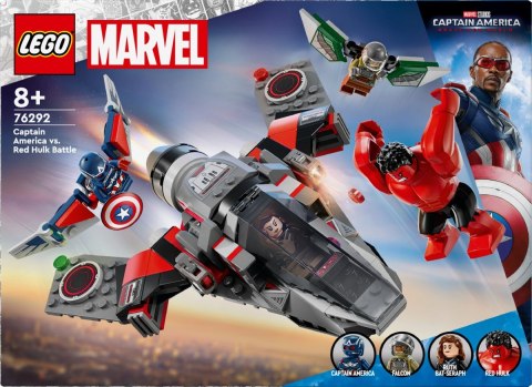 Klocki super heroes 76292 kapitan ameryka kontra czerwony hulk - bitwa