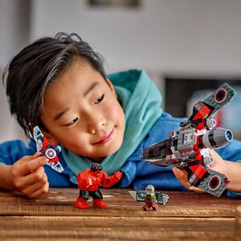 Klocki super heroes 76292 kapitan ameryka kontra czerwony hulk - bitwa