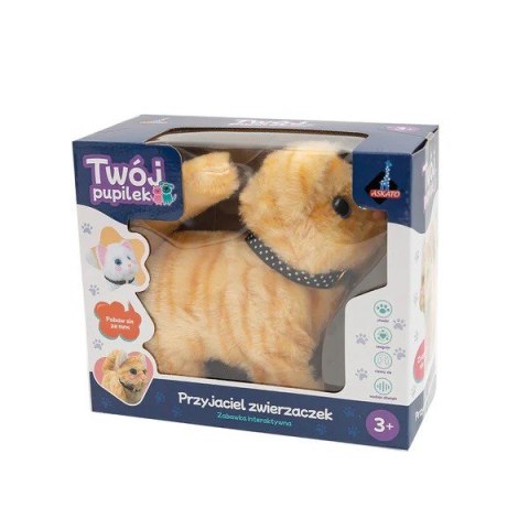 Maskotka interaktywna twój pupilek - kotek brązowy