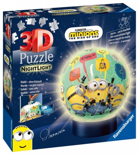 Puzzle 3d Świecąca kula minionki