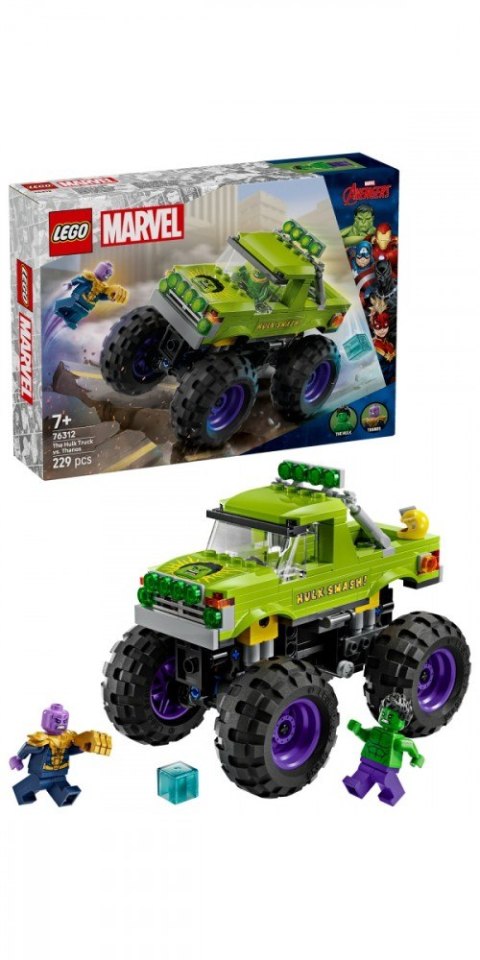 Klocki super heroes 76312 monster truck hulka kontra thanos