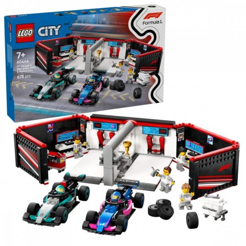 Klocki city 60444 f1 garaż i bolidy mercedes-amg i alpine