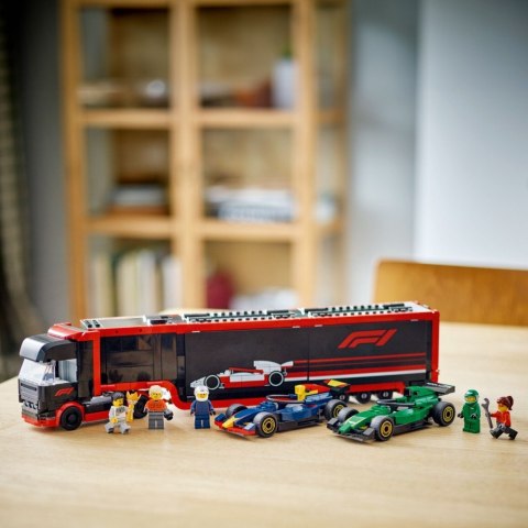 Klocki city 60445 f1 ciężarówka z bolidami rb20 i amr24 f1