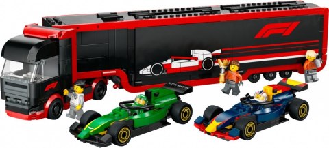 Klocki city 60445 f1 ciężarówka z bolidami rb20 i amr24 f1