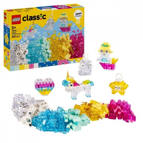 Klocki classic 11040 magiczny zestaw z przezroczystymi klockami