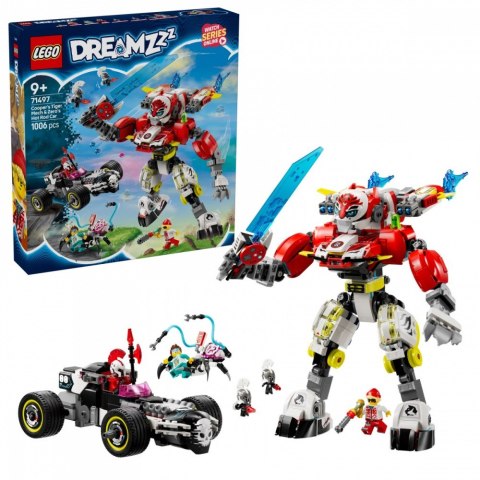 Klocki dreamzzz 71497 tygrysi mech coopera i hot rod zero