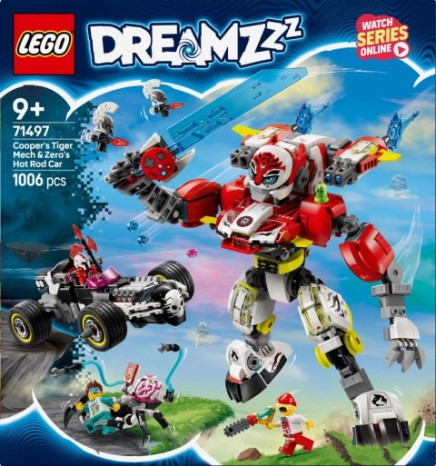 Klocki dreamzzz 71497 tygrysi mech coopera i hot rod zero