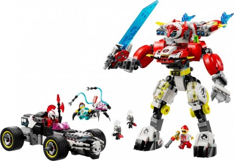 Klocki dreamzzz 71497 tygrysi mech coopera i hot rod zero