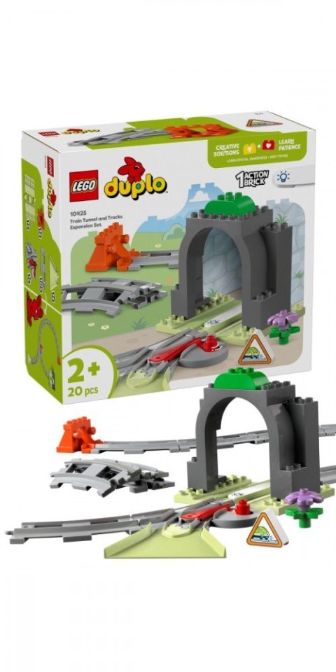Klocki duplo 10425 tunel i tory kolejowe - zestaw rozszerzający