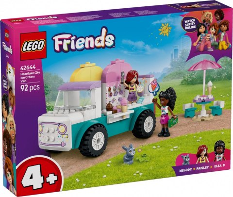 Klocki friends 42644 furgonetka z lodami w mieście heartlake