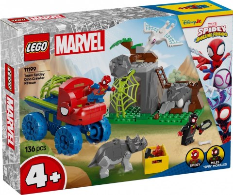 Klocki spidey 11199 misja ratunkowa zespołu spidey'ego w dinoterenówce