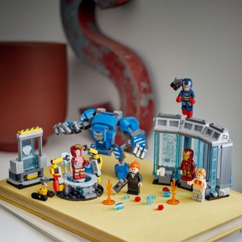 Klocki super heroes 76315 laboratorium iron mana: zbrojownia