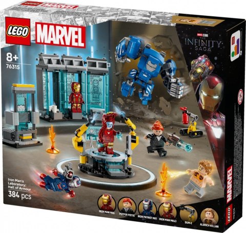 Klocki super heroes 76315 laboratorium iron mana: zbrojownia