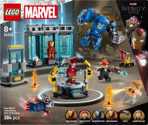 Klocki super heroes 76315 laboratorium iron mana: zbrojownia