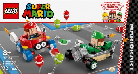 Klocki super mario 72034 mario kart - baby mario kontra baby luigi