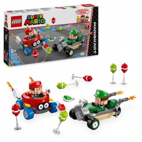 Klocki super mario 72034 mario kart - baby mario kontra baby luigi