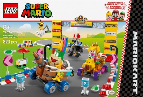 Klocki super mario 72036 mario kart - zestaw baby peach i grand prix